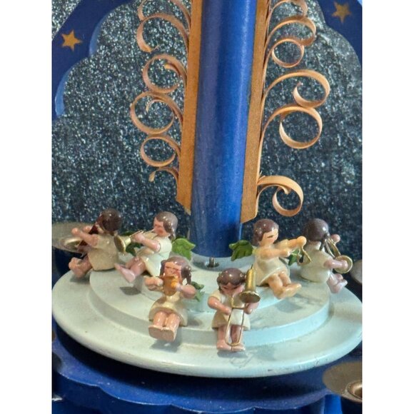 Vintage Richard Glasser Angel Musician Orchestra 1605 Pyramid 2 missing angels - Picture 4 of 14